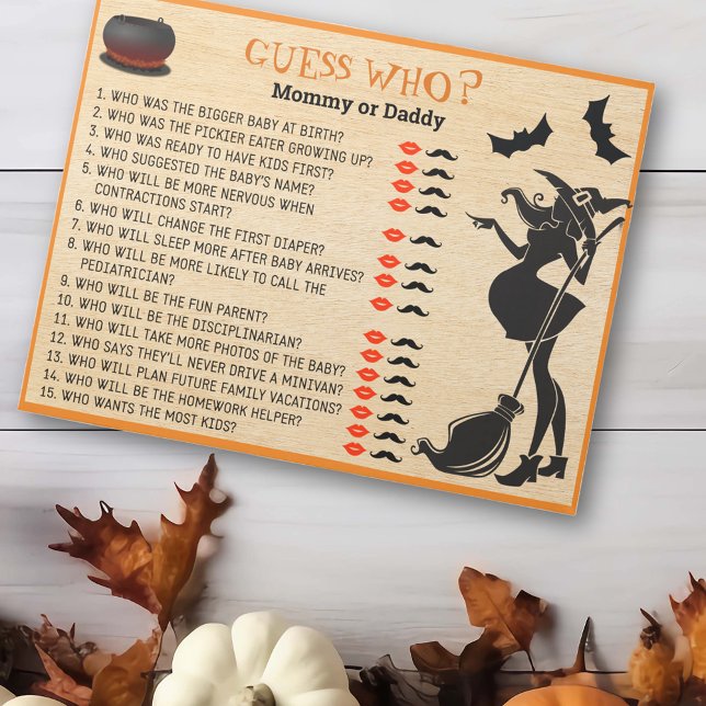 Bloc De Notas Adivina de bruja de Halloween con ducha de bebé qu (Subido por el creador)