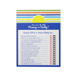 Bloc De Notas Adivina quién es el juego de Baby Shower de mamá o