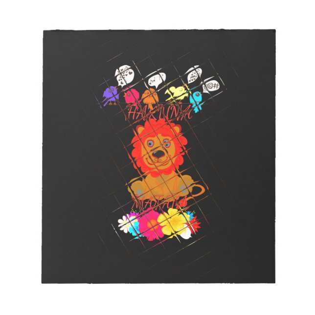 Bloc De Notas Adorable Baby Lion Art Design Motif (Frente)