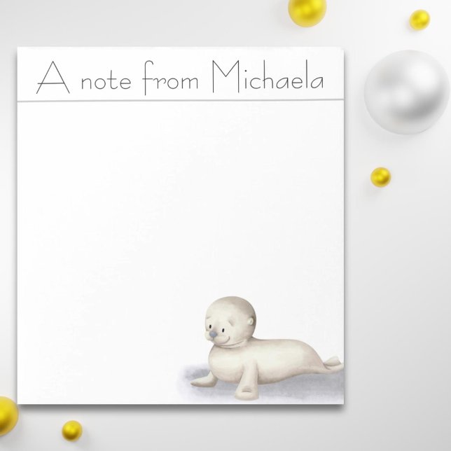 Bloc De Notas Adorable Bebé Foca (Subido por el creador)