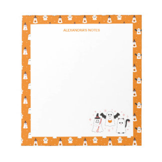 Bloc De Notas Adorable truco de Halloween o el tratamiento de fa