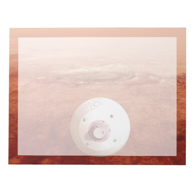 Bloc De Notas Aeródromo Con Perseverancia Rover Descent To Mars (Frente)