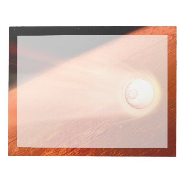 Bloc De Notas Aeródromo Con Perseverancia Rover Descent To Mars (Frente)