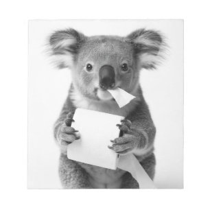 Bloc De Notas Aesthetic Koala Adorable Sosteniendo Papel Higiéni