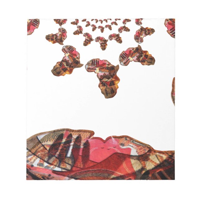 Bloc De Notas África en movimiento: Diseño del mapa de Kaleidosc (Frente)