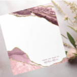 Bloc De Notas Agate Rosa De Rubor Y Purpurina De Oro<br><div class="desc">Bonito de color de color negro y oro purpurina agate/geode acuarela gráfico. Al hacer clic en "Personalizar",  su información personal se puede insertar fácilmente. Si necesita ayuda para la colocación o personalización de nombres,  utilice el vínculo "Mensaje" que aparece a continuación</div>
