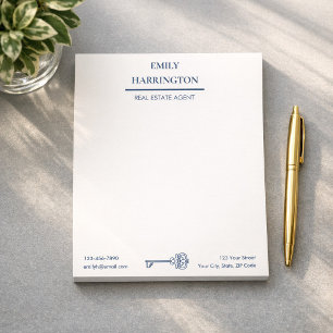 Bloc De Notas Agente Inmobiliario Classic Key Navy