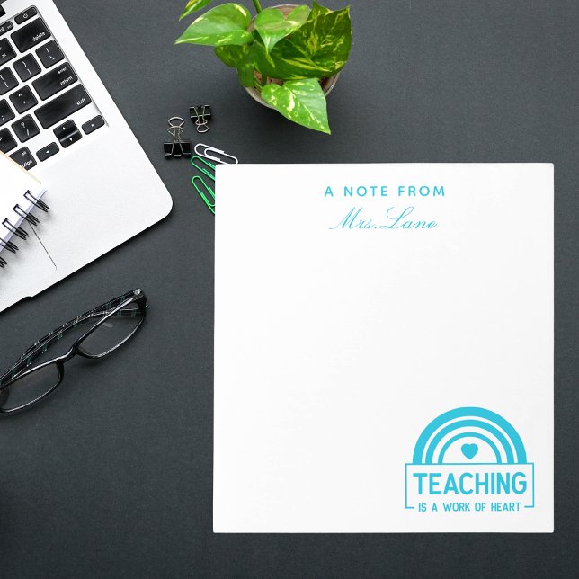 Bloc De Notas Agradecimiento del profesor Boho Rainbow (Subido por el creador)