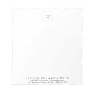 Bloc De Notas Agrega tu logotipo Minimalista Branding Empresaria