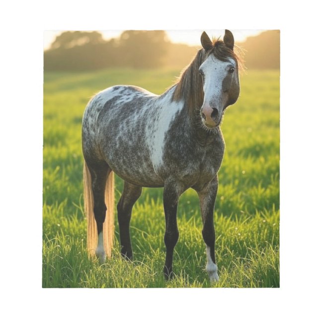 Bloc De Notas Agregar foto de caballo personalizar (Frente)