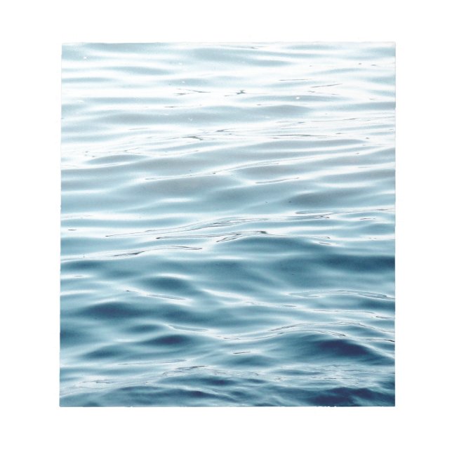 Bloc De Notas Agua azul ondulada (Frente)