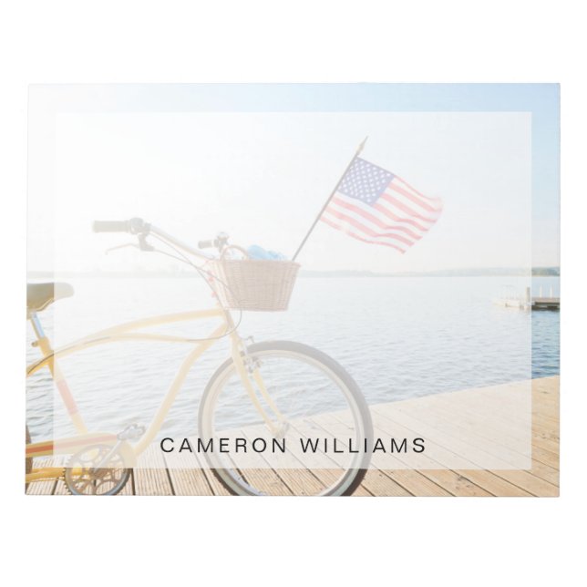 Bloc De Notas Agua | Bicicleta a orillas del lago (Frente)