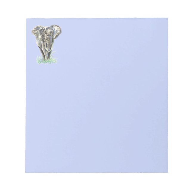 Bloc De Notas Agua Elefante Africano Arte Natural Animal (Frente)