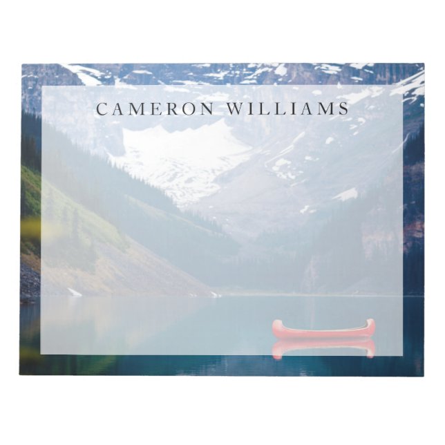 Bloc De Notas Agua | Lago Louise Montañas Rocosas Canadienses (Frente)