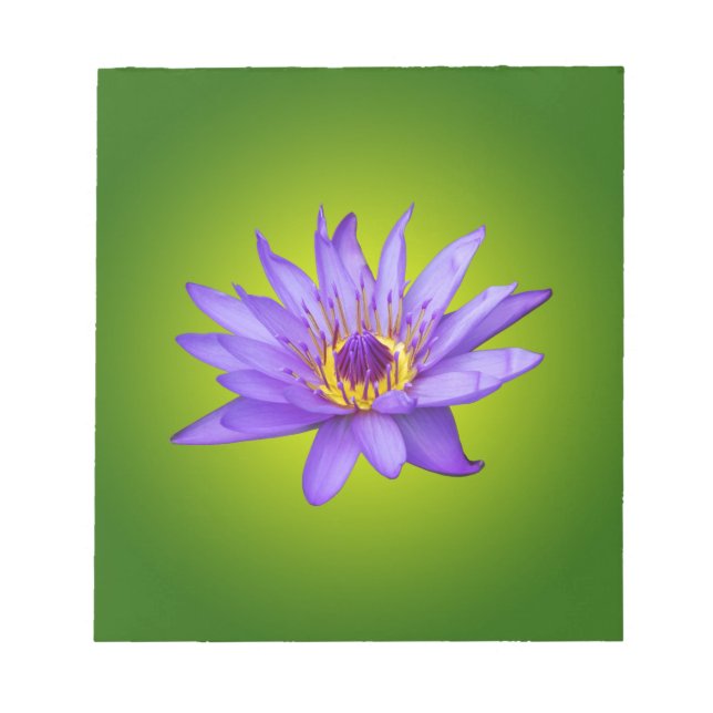 Bloc De Notas Agua Lily Flor Estanque Agua Acuática Púrpura Bloo (Frente)
