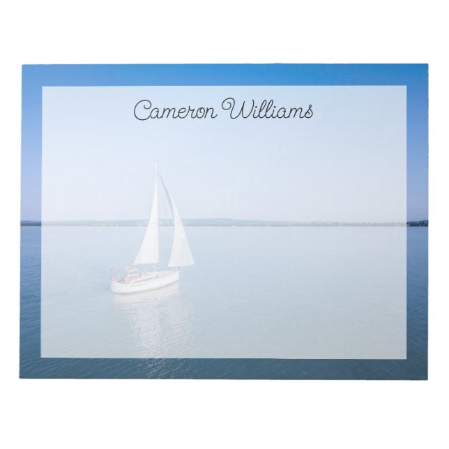 Bloc De Notas Agua | Yate en el Lago Balaton en Hungría (Frente)