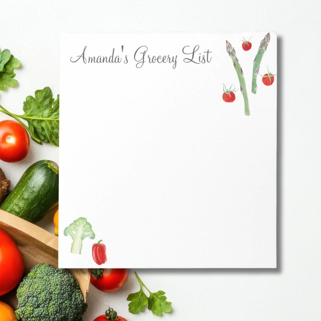 Bloc De Notas Aguacate de acuarela, brócoli, tomates, pimientos (Subido por el creador)