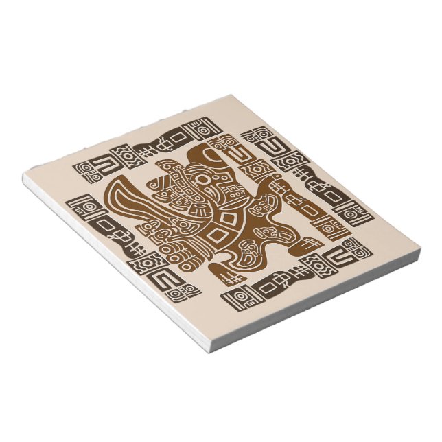 Bloc De Notas Águila azteca guerrera arte tribal antiguo (Lado Derecho)