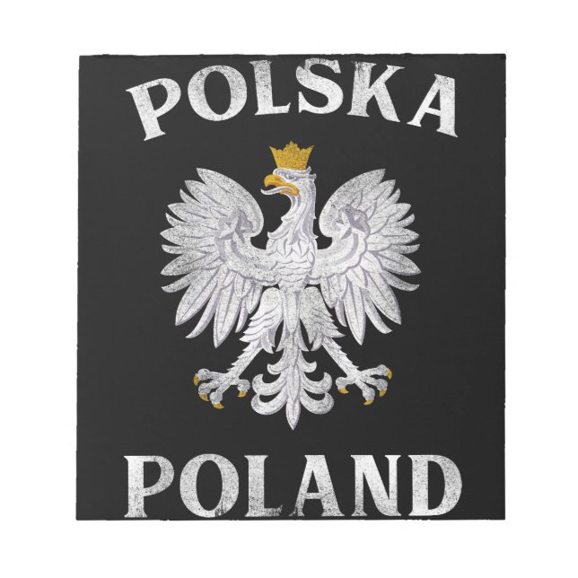 Bloc De Notas Águila Polaca T Polonia Escudo De Armas Polska (Frente)