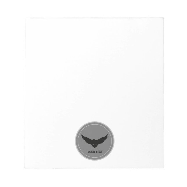 Bloc De Notas Águila simple limpia gris oscuro profundo personal (Frente)