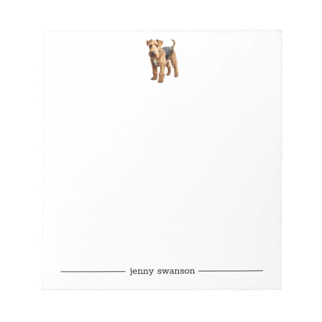 Bloc De Notas Airedale Personalized Notepad (Frente)