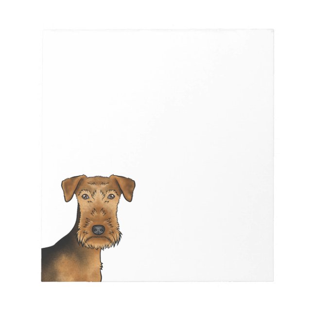 Bloc De Notas Airedale Terrier Cute Dog Head Bingley Terrier (Frente)