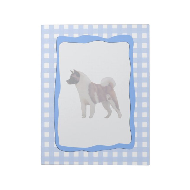Bloc De Notas Akita Blue Gingham (Lado Izquierdo)
