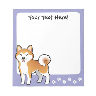 Bloc De Notas Akita Inu / Shiba Inu de dibujos animados