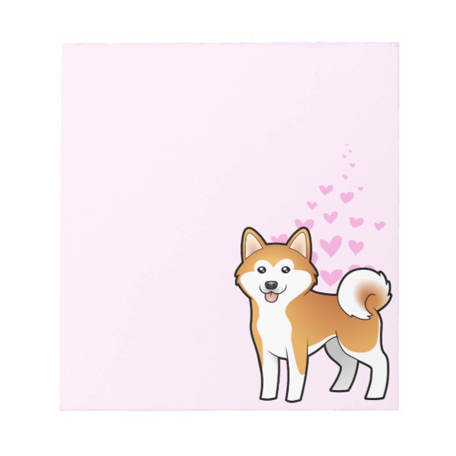 Bloc De Notas Akita Inu / Shiba Inu Love (Frente)