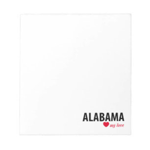 Bloc De Notas Alabama mi amor