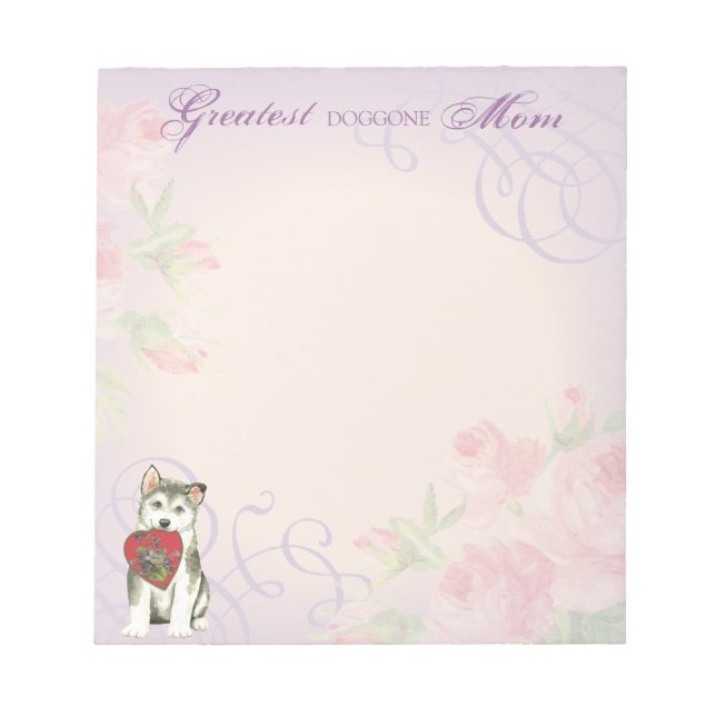 Bloc De Notas Alaskan Malemute Heart Mom (Frente)