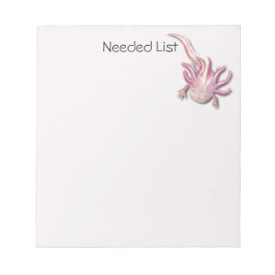 Bloc De Notas Albino Axolotl Ilustrado Personalizado