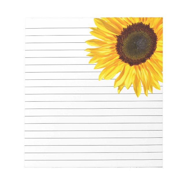 Bloc De Notas Alegre Girasol Amarillo (Frente)