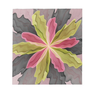 Bloc De Notas Alegría, antracita verde rosada Fantasía Flower Fr