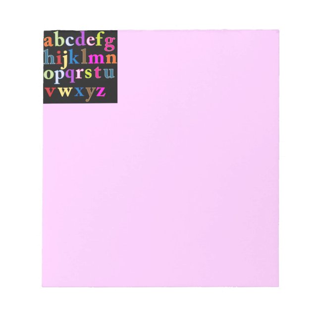 Bloc De Notas Alfabeto (Frente)