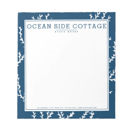 Bloc De Notas Algas marinas, elegante estilo de la casa de playa