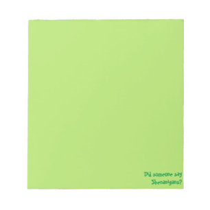 Bloc De Notas ¿Alguien dijo Shenanigans? Día de San Patricio