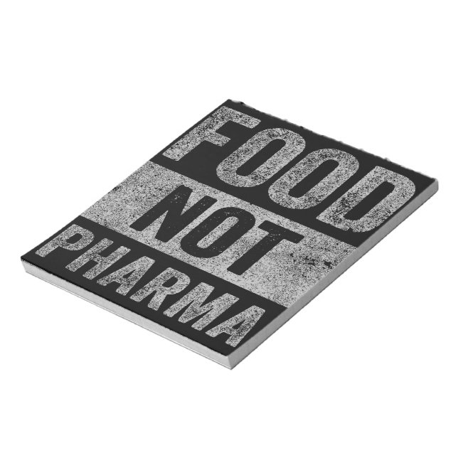 Bloc De Notas Alimentos No Pharma Nutrición Orgánica Natural (Lado Izquierdo)