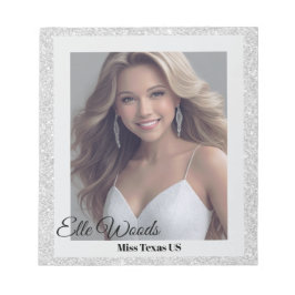 Bloc De Notas Almohadilla de autógrafos de Silver Glitz