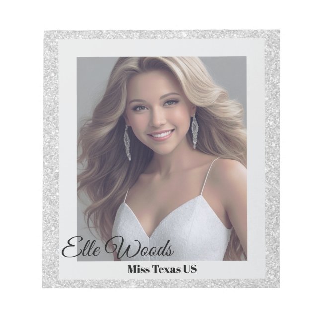 Bloc De Notas Almohadilla de autógrafos de Silver Glitz (Frente)