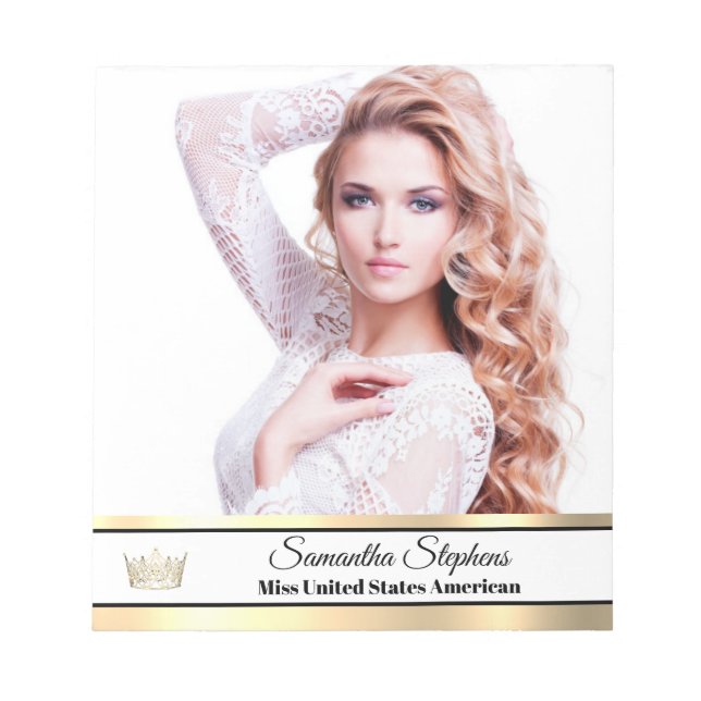 Bloc De Notas Almohadilla de autógrafos dorada (Frente)