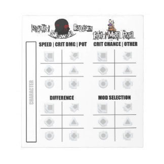 Bloc De Notas Almohadilla de Mod Finity RSG