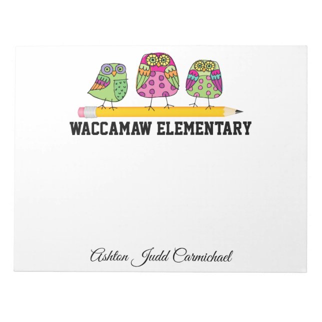 Bloc De Notas Almohadilla de notas de escuela grande (Frente)