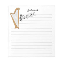Almohadilla de notas de Harp Dorado