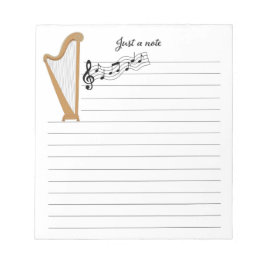Bloc De Notas Almohadilla de notas de Harp Dorado