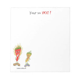 Bloc De Notas Almohadilla de notas de pimienta caliente