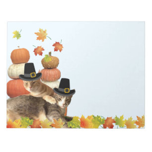 Bloc De Notas Almohadilla de notas para gatos de otoño / acción 