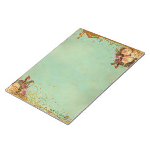 Bloc De Notas Almohadilla de papel elegante de Rosa victoriano