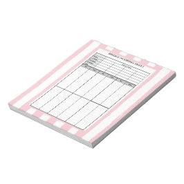 Bloc De Notas Almohadilla de puente en trazo rosa