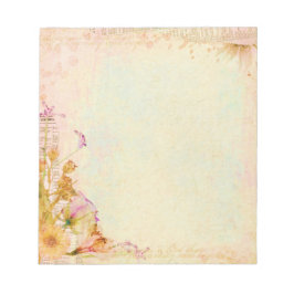 Bloc De Notas almohadilla floral de bonito